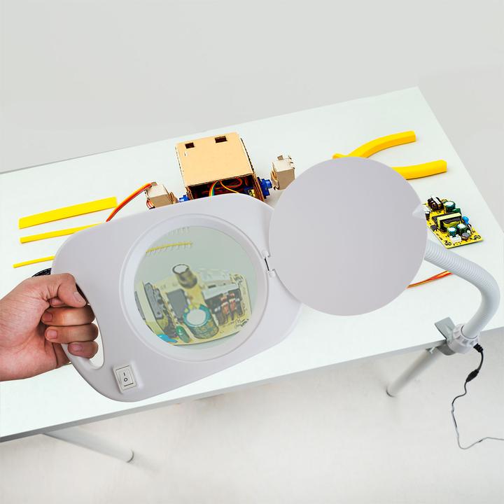Image du produit Casativo Lampe loupe à LED, grossissement 5x & bras articulé