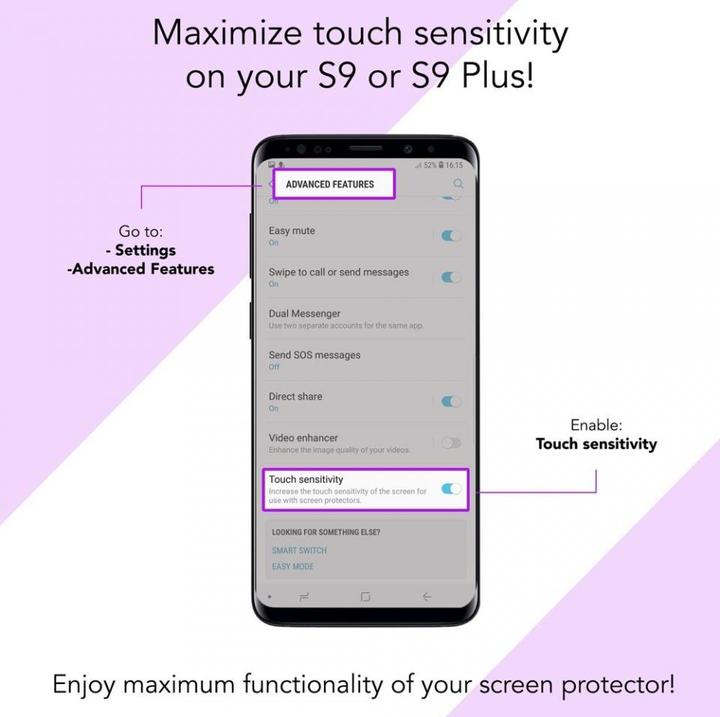 Immagine prodotto Screenguard Protezione schermo e corpo a 360° Samsung Galaxy S9 Cover con pellicola (Samsung Galaxy S9+)