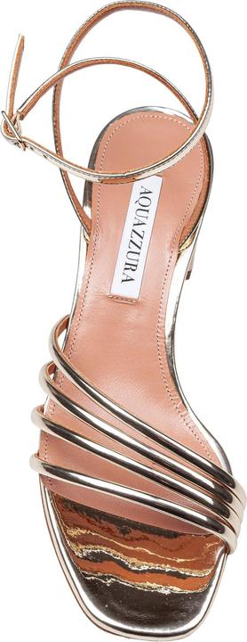 Produktbild Aquazzura latour sandal 50 in laminated leather color light gold (38)
