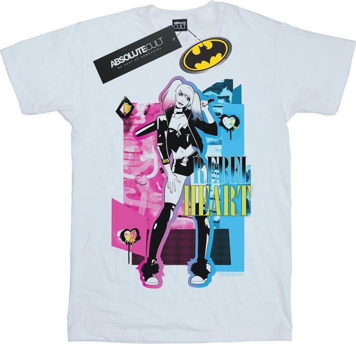 Actual product image Mens Harley Quinn Rebel Heart T-Shirt (M)