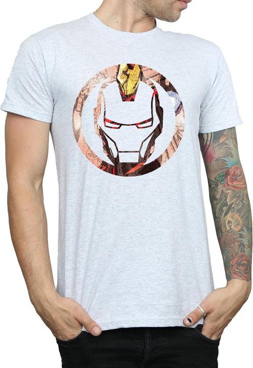 Actual product image Iron Man Unisex Adult Montage T-Shirt (XXL)