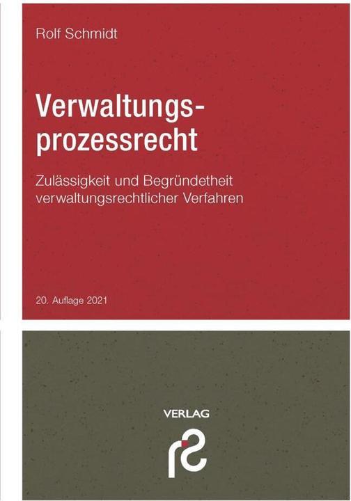 Schmidt Spiele Verwaltungsprozessrecht (Deutsch, Rolf Schmidt, 2021)