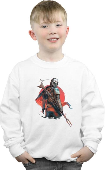 Actual product image Star Wars Boys The Mandalorian Blaster Rifles Sweatshirt (128)