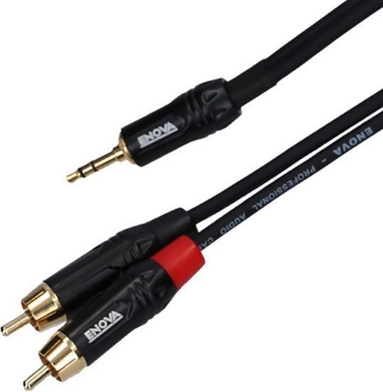 Image du produit Enova Câble jack/cinch 3,5mm RCA, rouge/noir, 7m (7 m)