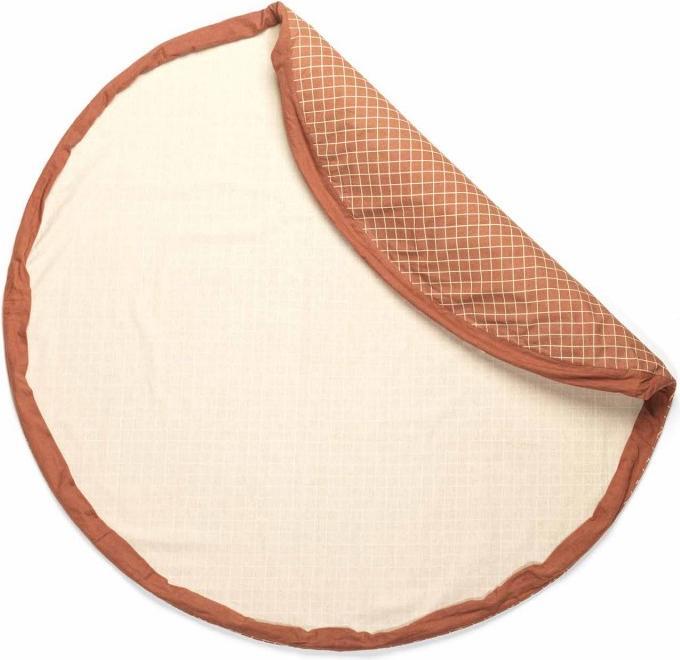 Actual product image play&go Print Organic grid brown (140 x 140 cm)