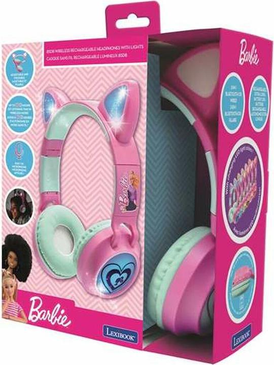 Produktbild Lexibook Barbie Bluetooth headphones with light (HPBTKTBB)