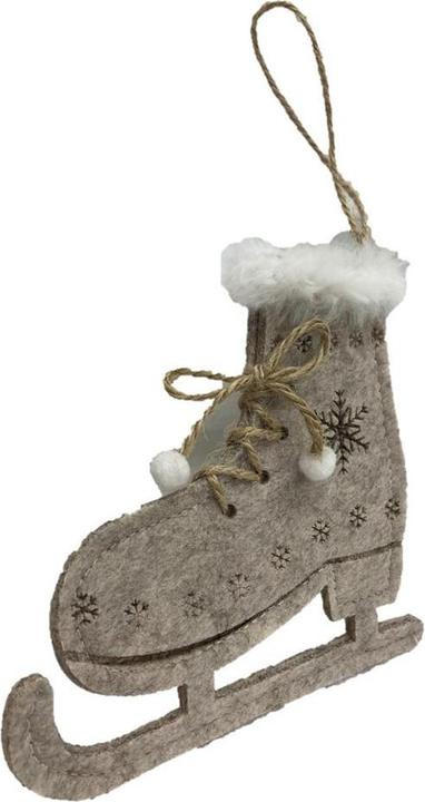 Image du produit GuGus Décoration à suspendre Patin à glace feutre avec flocons de neige décoré, ourlet blanc Lacets