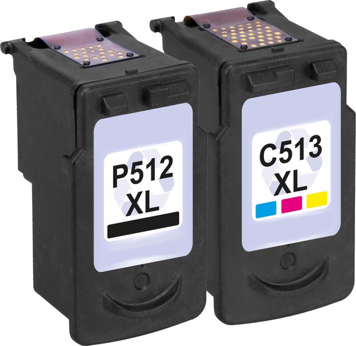 Produktbild Plutoos Canon PG-512 CL-513 Patronen XXL kompatibel, 2er Set BK+CL (BK)