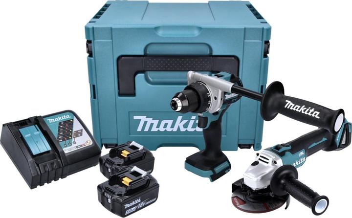 Produktbild Makita DLX 2430 TJ Akku Combo Kit DDF 486 Akku Bohrschrauber + DGA 504 Akku Winkelschleifer + 2x Akk
