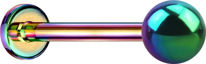 Immagine prodotto Star Piercing Micro Labret colorata con pallina (senza ottone, Acciaio chirurgico 316L)