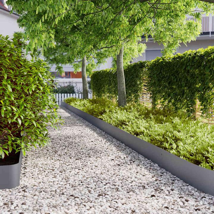 Produktbild VidaXL Rasenkanten 30 Stk. Anthrazit 20x103 cm Kaltgewalzter Stahl Gartenkante (103 cm)