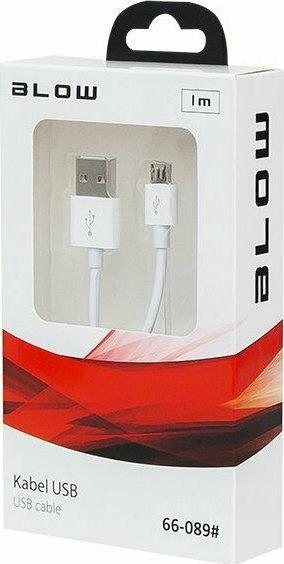 Produktbild Blow CABLE USB - MICROUSB 1M 66-089, WHITE (1 m)