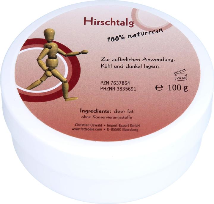 Produktbild Hirschtalg 100% naturrein, 100 g (Körpercreme)
