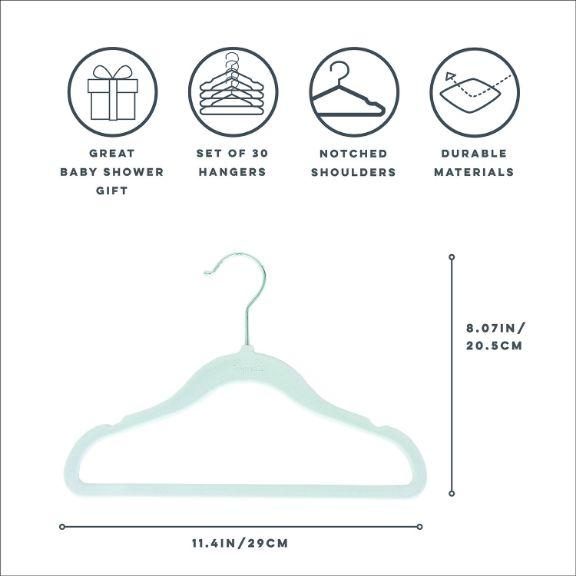 Actual product image 3 Sprouts Velour Hanger (15 pcs.) - Blue (15 x)
