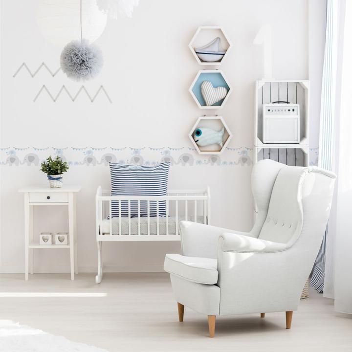 Image du produit A.S. Création Lovely Kids Chambre d'enfant Elephant Party avec d'adorables éléphants (15 x 500 cm)