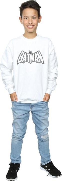 Actual product image Boys Batman Retro Crackle Logo Sweatshirt (140, 146)
