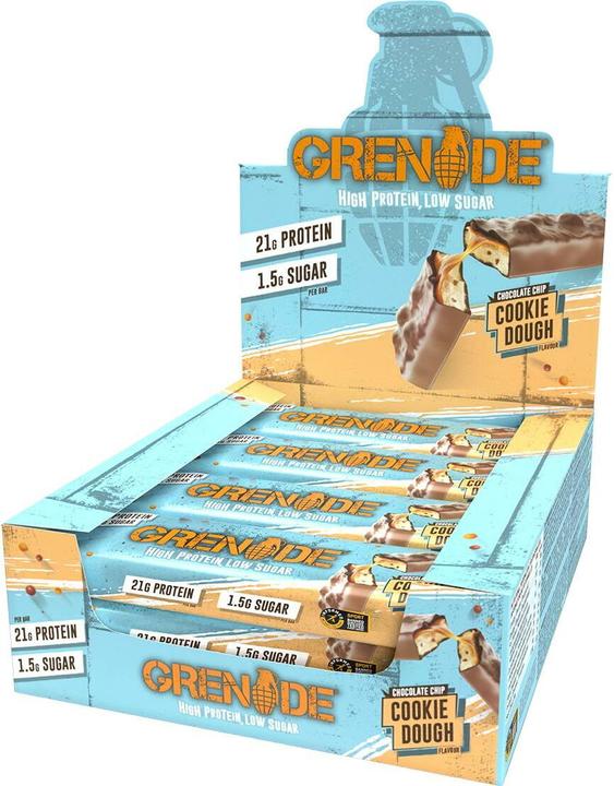Grenade Carb Killa Chocolate Chip Cookie Dough Protein Bar (12x60g) (Chocolate, 12 pcs., 720 g)