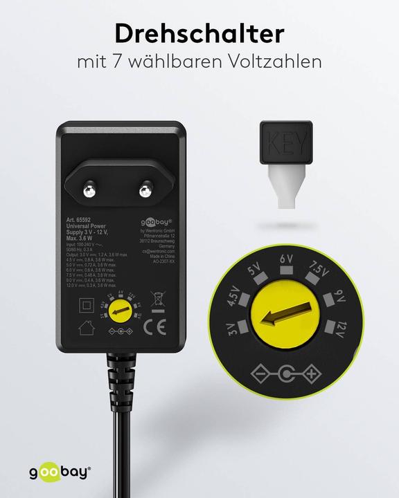 Produktbild Goobay Universal-Netzteil