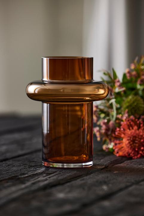Image du produit Lyngby Verre - Tube Vase - 20 cm - Ambre (23556) (1 x, 20 x 18 cm)