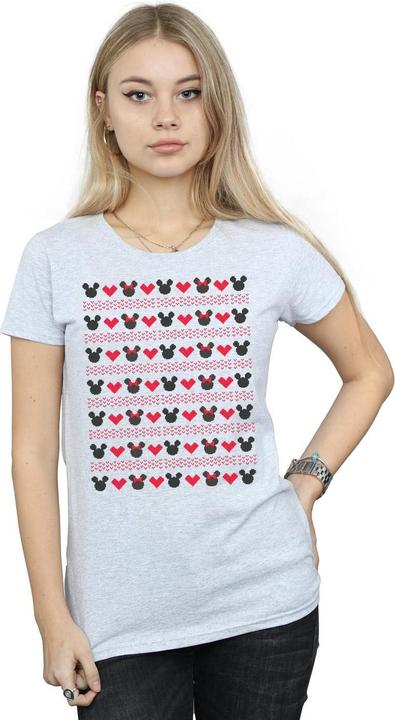 Immagine prodotto Disney Mickey And Minnie Christmas Hearts Maglietta Donna (XL)