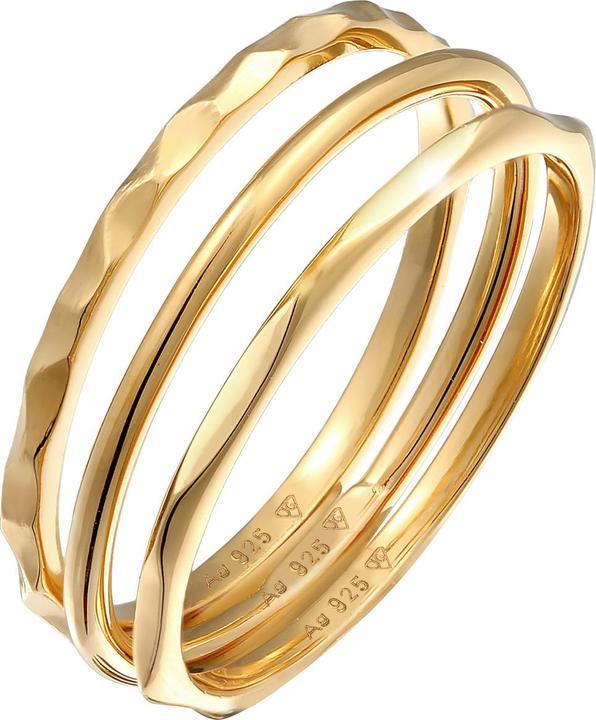 Produktbild Elli Ring Stapelringe Stacking Bandring 3er Set 925 Silber (56, 925 Silber)