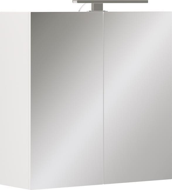 Vichy Badspiegelschrank Lavio, Weiss, 60 x 60 cm mit LED-Beleuchtung (60 x 60 x 20 cm)
