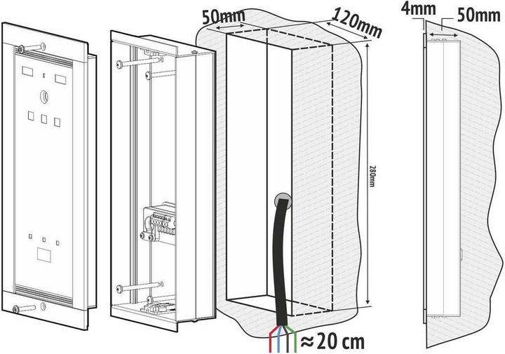 Actual product image Bellcome Video door phone d 7" Kit 2 Family (Cable)