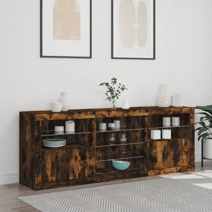 Produktbild VidaXL Sideboard mit LED-Leuchten (181.5 x 37 x 67 cm)