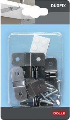 Dolle Shelf fixing Duofix stainless steel, 6 pcs.