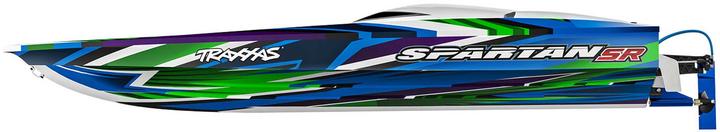 Actual product image Traxxas BOAT SPARTAN SR 1037mm 1:10 EP RTR GREEN TQi 2.4GHz WITHOUT charger and WITHOUT battery