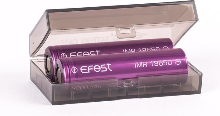 Immagine prodotto Efest Batteria Purple IMR 18650 con uscita di corrente massima di 35A (Flat Top), inclusa scatola di (1 pz., 18650, 3000 mAh)