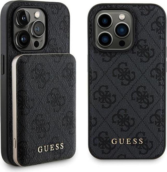 Actual product image Guess Zestaw GUBPM5P13X4GEMGK iPhone 13 Pro Max 6.7" hardcase + Powerbank 5000mAh MagSafe czarny/bla (Apple iPhone 13 Pro Max)