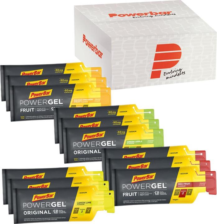 Actual product image Powerbar PowerGel Multiflavour Box (Lemon, Sweet lime, Raspberry, Pomegranate, Green Apple, Mango, Caffeine, Passion fruit, 12 pcs., 492 g)