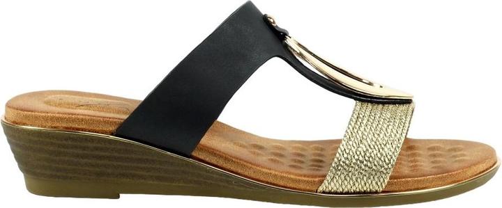 Actual product image Lunar Womens/Ladies Porto Wedge Heel Sandals (37)