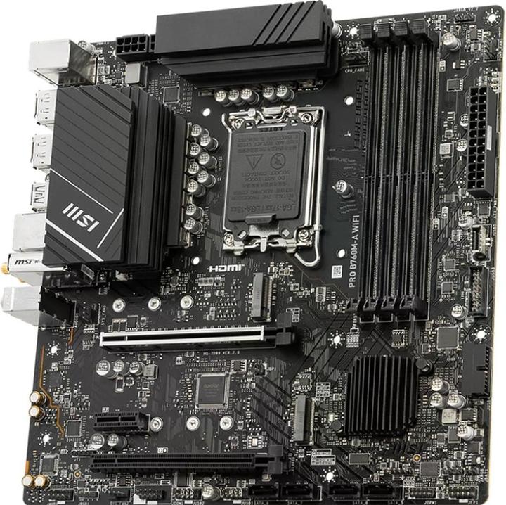 Produktbild MSI PRO B760M-A WIFI (LGA 1700, Intel B760, mATX)