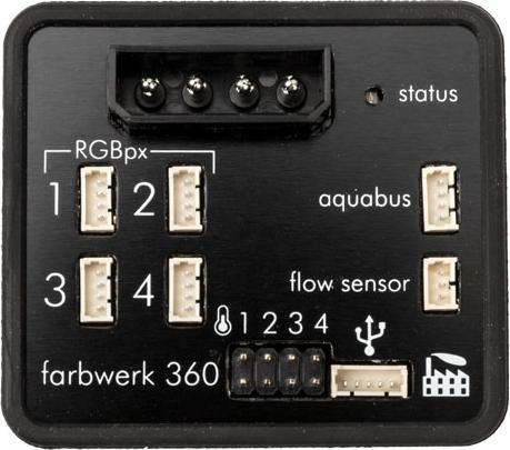 Actual product image Aqua Computer inking unit 360 RGB LED controller