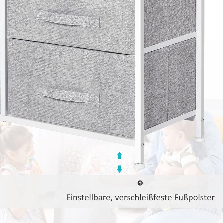 Produktbild Homcom Stoffkommode mit 5 Stoffschubladen (83 x 29 x 77 cm)