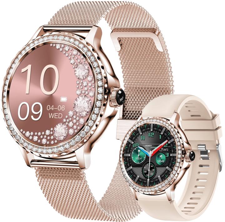 RNCF19-1 Damen-Smartwatch Roségold Armband + Armband