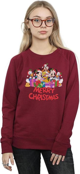 Actual product image Disney Womens/Ladies Mickey Mouse And Friends Christmas Sweatshirt (XXL)