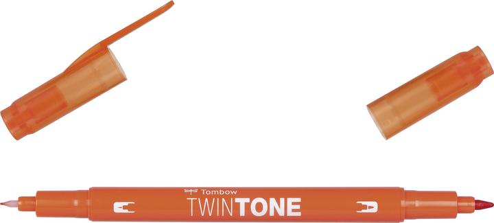 Actual product image Tombow Twintone fiber pen (76, charrot orange, 1 x)