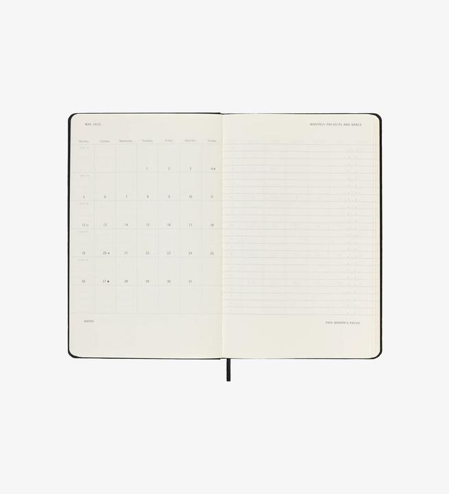 Voedingswaarden en ingrediënten Moleskine Agenda zakelijk Professioneel Hard Cover Wekelijks Verticaal Pro (A5, Engels)