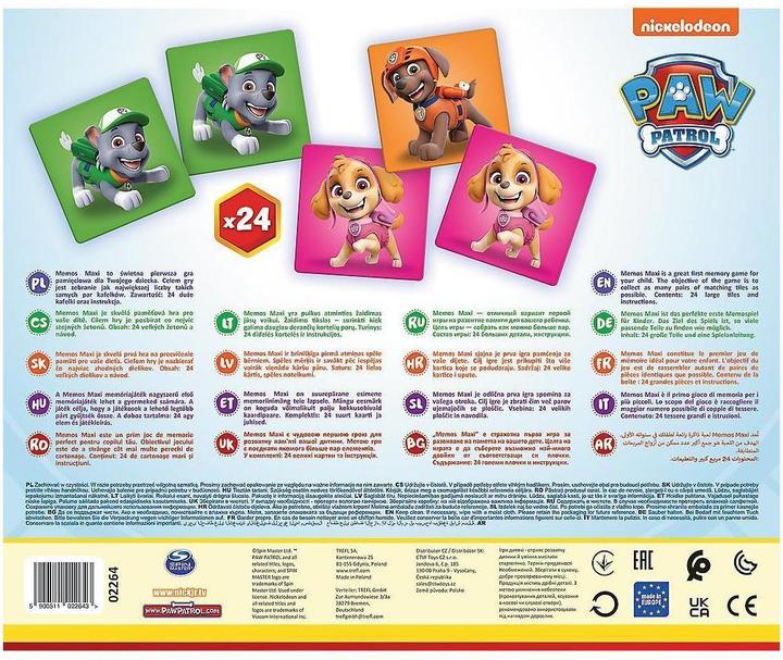 Immagine prodotto Trefl Gioco dei cuccioli di Paw Patrol Memory (Inglese)
