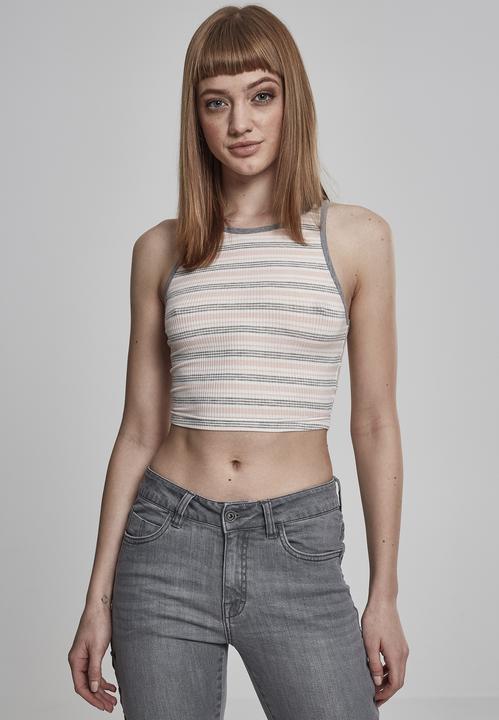 Image du produit Urban Classics Ladies Rib Stripe Cropped Top (M)