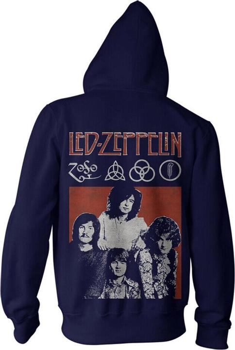 Image du produit Led Zeppelin Adulte Photo Full Zip Hoodie (M)