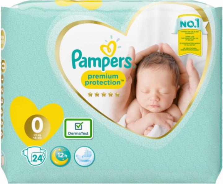 Produktbild Pampers Premium Protection (Gr. 0, Tragepack, 22 Stück)