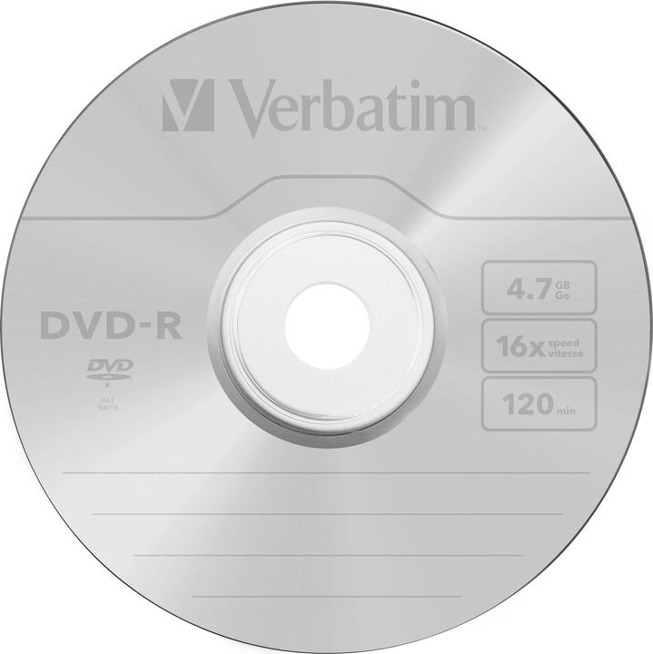 Actual product image Verbatim DVD-R, 16x, 4.7GB, 100 spindle (100 x)
