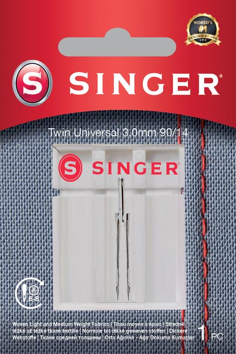 Singer TWIN Nähmaschinennadel, 3mm, 90/14
