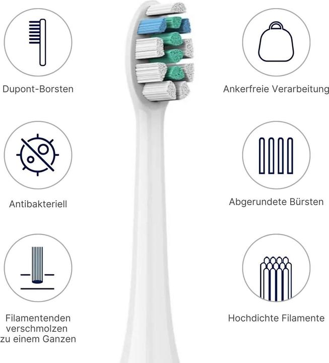Immagine prodotto Hermex Testina dello spazzolino Spazzolini di ricambio alternativi per Philips Sonicare W2 (8 x)