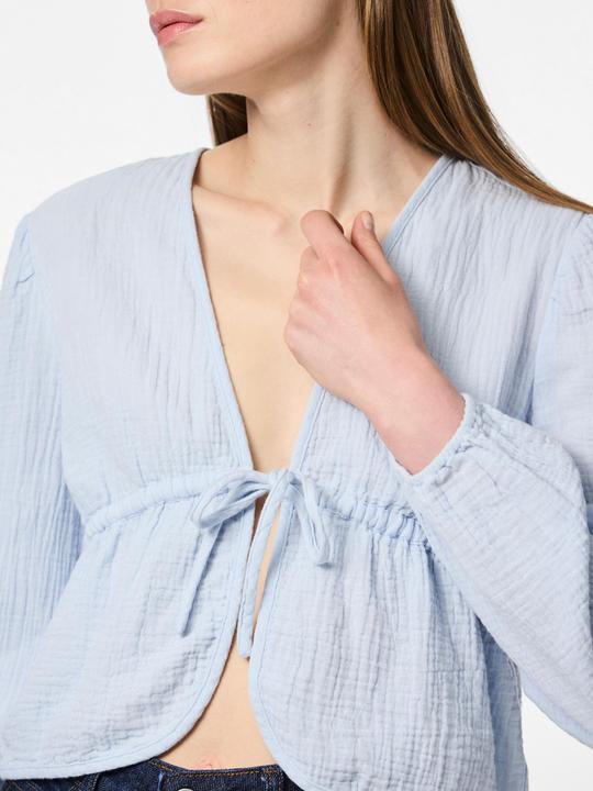 Actual product image Pieces PCSASTINA Musselin Oberteil mit langen Ärmeln (XS)