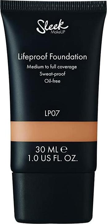 Actual product image Sleek MakeUP Lifeproof Foundation Medium To Full Coverage Sweat Proof Oil Free Lp07 30ml